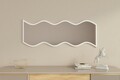 Oglinda decorativa, Siam, Safi, 40x120x2.2 cm, MDF , Alb
