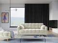 Canapea 3 locuri, Mamaia, Micadoni Home, GL, 177x92x75 cm, catifea, bej deschis