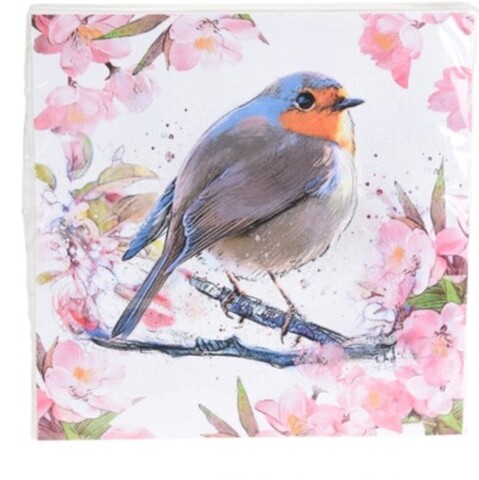 Servetele Bird, 33×33 cm, 20 buc, hartie, maro/albastru/portocaliu Excellent Houseware imagine 2022 by aka-home.ro
