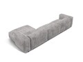 Coltar modular dreapta 3 locuri, Martina-212, Micadoni Home, 332x176x75 cm, velur, gri deschis
