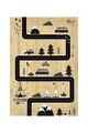 Covor, CLR-9129-11, 80x250 cm, Poliester, Negru