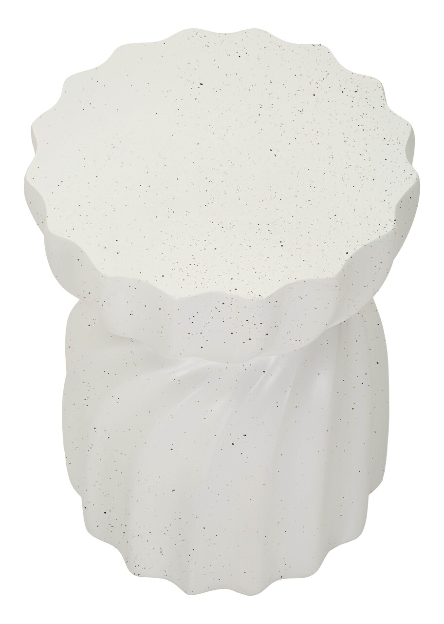 Masuta de cafea, Mauro Ferretti, Twisty, 36x47.5 cm, utilizare interior / exterior,  oxid de magneziu, crem - view 6