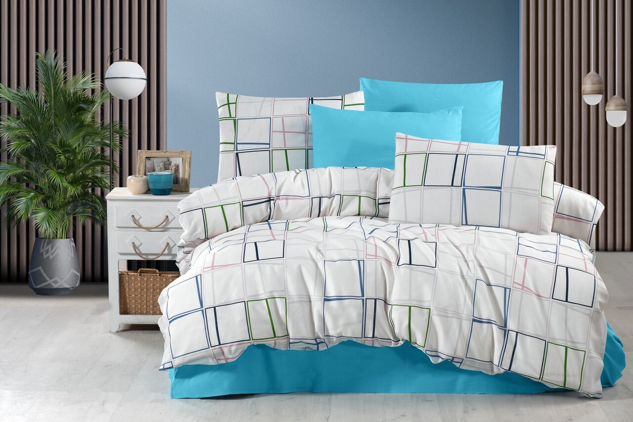 Lenjerie de pat pentru o persoana, Tugba, Life Style, 50% bumbac / 50% poliester