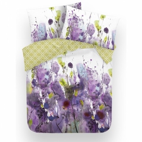 Lenjerie de pat double, 3 piese, Flora