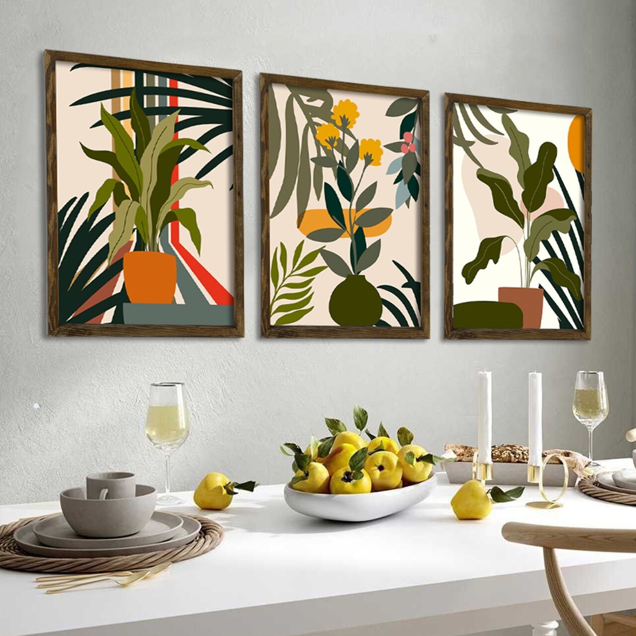 Set 3 tablouri decorative, EMN010, Imprimat UV, Multicolor - view 2