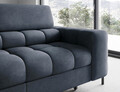 Coltar extensibil stanga 5 locuri ELTAP, LT-40AU, Ferucce, 276x200x93 cm, lemn/poliester, albastru inchis