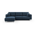Coltar extensibil stanga 4 locuri ELTAP, LT-40NU, Dalia, 289x190x95 cm, lemn/poliester, albastru inchis