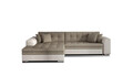 Coltar extensibil stanga 4 locuri, ELTAP, Sorento, 296x194x78 cm, lemn/poliester, bej inchis/bej deschis