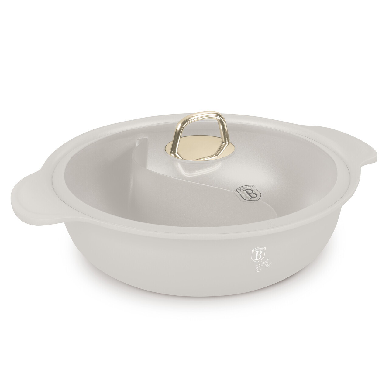 Oala cu capac Berlinger Haus, Sahara, 30x10 cm, 4.2 L, aluminiu turnat, crem mat - imagine 5