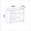 Raft de perete, Inarch, Gupse, 48.6x40x21.4 cm, PAL, Antracit