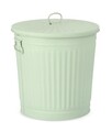 Cos de gunoi London, Bizzotto, Ø36 x 37 cm, 35L, zinc galvanizat, verde sage