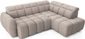 Coltar extensibil dreapta 4 locuri ELTAP, RT-20XIL, Falconn, 258x208x107 cm, lemn/poliester, maro deschis