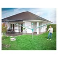 Uscator rotativ Leifheit, Linomatic 500 Easy, 50 m capacitate de uscare, aluminiu/plastic, argintiu/turcoaz