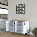 Dulap multifunctional, Rani, JE162, Alb/Maro