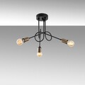 Lustra, Viraj - 10875, Fulgor, 45 x 45 x 32 cm, 3 x E27, 15W, negru