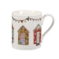 Set 4 cani in cutie cadou, Caravan Festival, Churchill, portelan Fine China, 250 ml