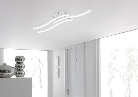 Plafoniera Route, RL, 56x12x7 cm, 5W, 3x SMD, metal, alb mat