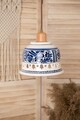 Lustra Radacini Laleaua decor albastru, Deco Republic, E27, 1x60W, ceramica autentica Corund