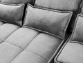 Coltar extensibil stanga 4 locuri ELTAP, LT-04NU, Campo, 265x196x88 cm, lemn/poliester, gri inchis