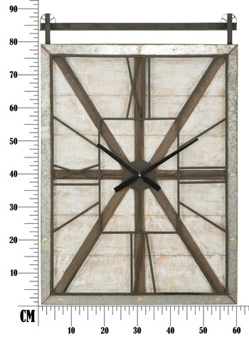 Ceas de perete West, Mauro Ferretti, 60x89 cm, lemn de brad