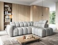 Coltar extensibil dreapta 4 locuri ELTAP, RT-04SO, Falconn, 258x208x107 cm, lemn/poliester, gri