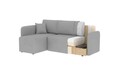 Coltar extensibil stanga 3 locuri ELTAP, Hadson, 206x150x89 cm, lemn/poliester, bej inchis