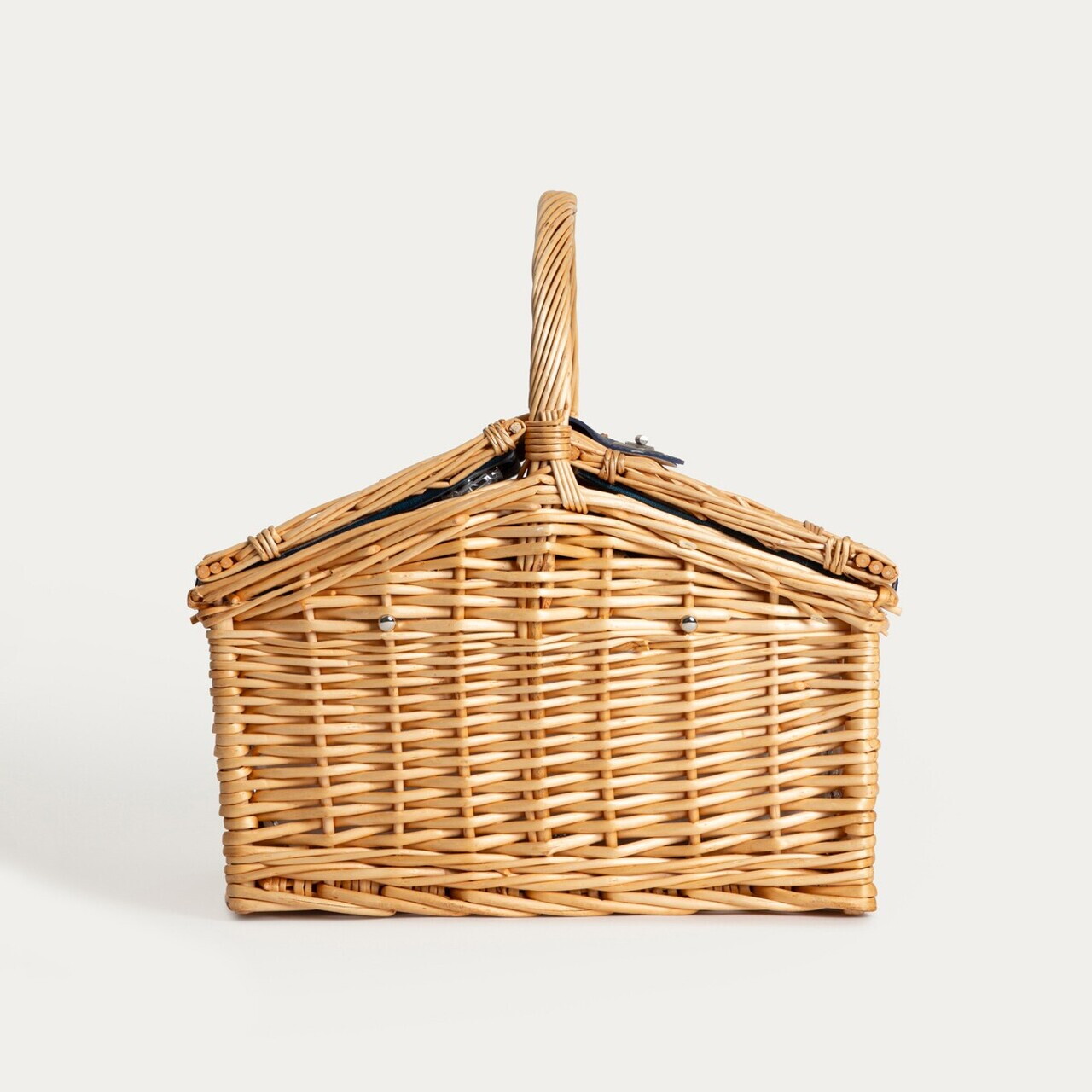 Cos de picnic 2 persoane Trivelle, Homla, 38x27x19 cm, rachita, natur - view 2
