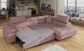 Coltar extensibil dreapta 4 locuri, ELTAP, Anton, 272x203x85 cm, lemn/poliester, roz antic
