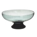 Bol decorativ InArt, 24x12 cm, sticla, verde/negru