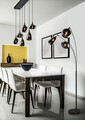 Lampadar Lumina, TRIO, 31x71x200 cm, 10W, 3x E14, metal, negru mat/argintiu
