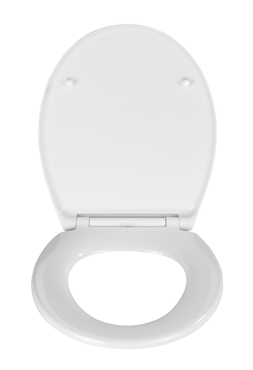 Capac de toaleta cu sistem automat de coborare, Wenko, Premium Samos White, 37.5 x  41.5 cm, duroplast, alb - 1 | YEO