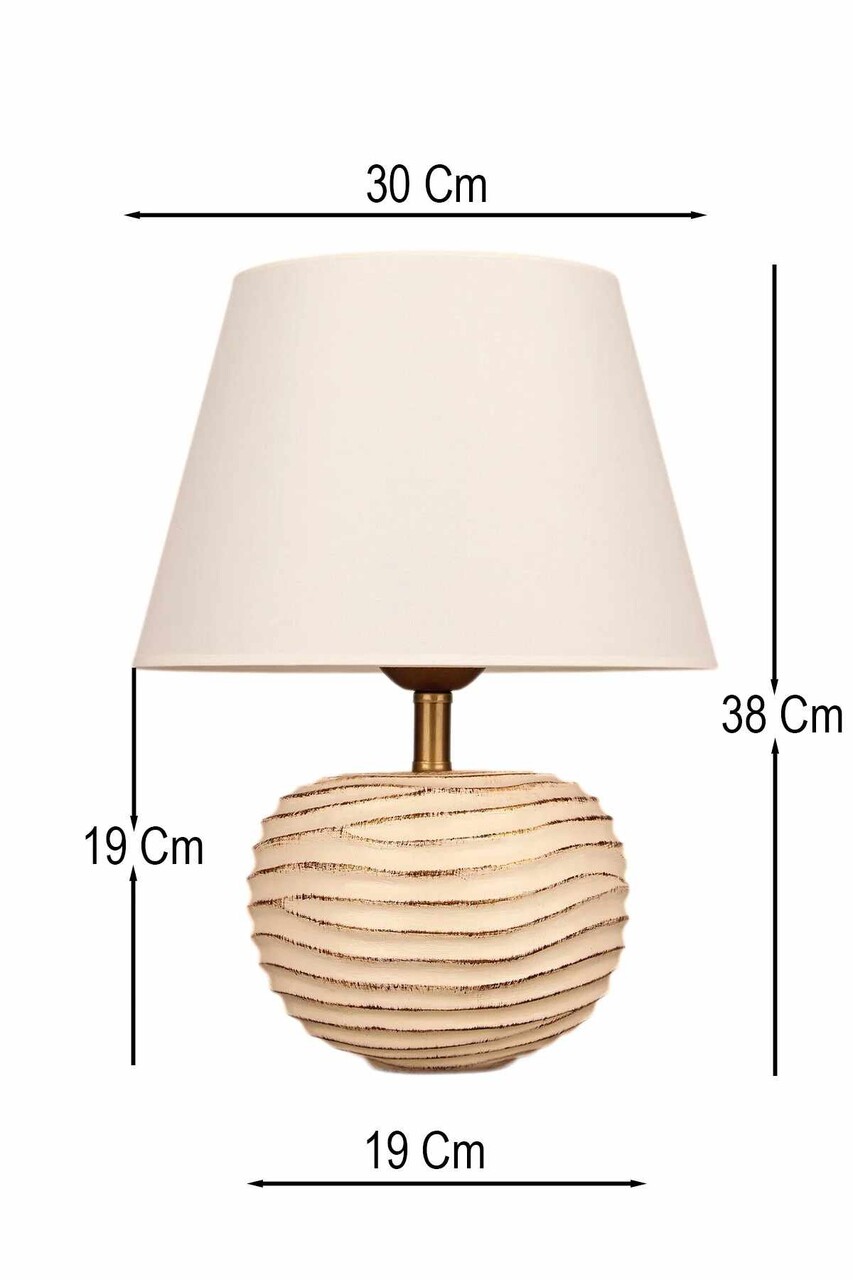 Lampa de masa, L'essentiel Maison, 687HMY2542, Crem - view 3
