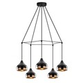 Lustra, Opviq, 892OPV1762, Metal, Negru/Cupru