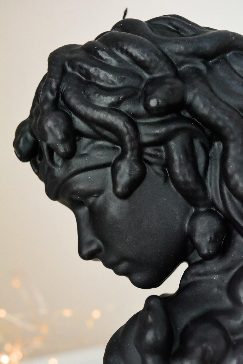 Lumanare, Ers1259, 15x13 cm, Negru - imagine 3