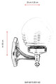 Lampa de exterior, Avonni, 685AVN1172, Plastic ABS, Negru