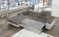 Coltar extensibil stanga 4 locuri ELTAP, Armd-55, Armando, 289x203x85 cm, lemn/poliester, gri/alb