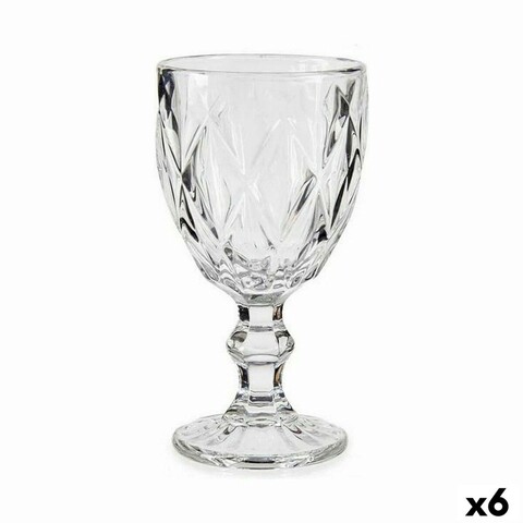 Set 6 pahare de vin diamond, vivalto, 245 ml, sticla, transparent