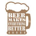 Decoratiune de perete, Beer, Metal, Dimensiune: 35 x 45 cm, Cupru