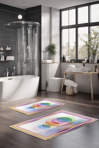 Set covorase de baie, Cartwright, CT-5094, Poliester, Multicolor
