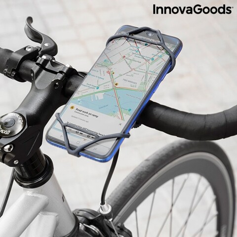 Suport universal pentru smartphone pentru biciclete movaik innovagoods, silicon