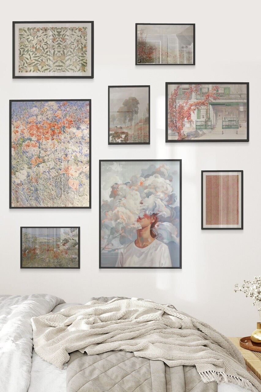 Tablou decorativ, Çgs-071-Black-Byk, Lemn masiv, Față: 100% PVC STICLĂ, Multicolor - view 2