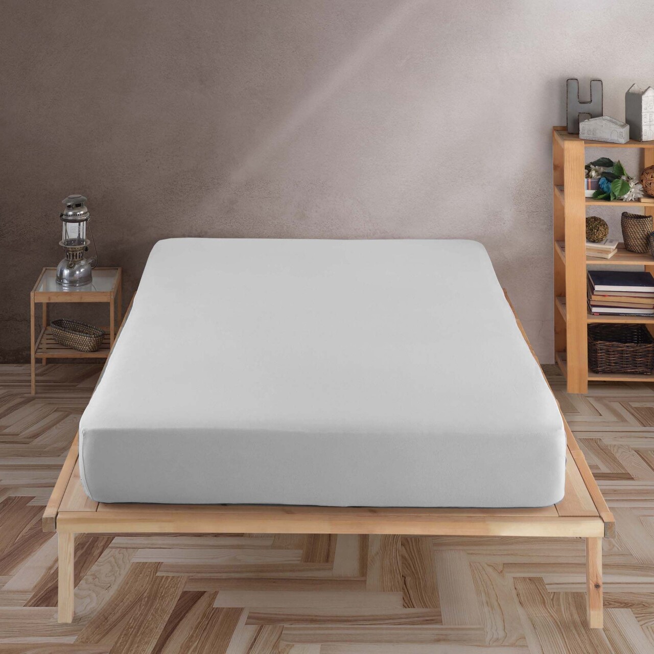 Cearceaf de pat cu elastic Jersey Single (FR) (IT) (ES) DE), L'essentiel Maison, Grey, Gri - imagine 2