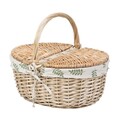 Cos de picnic Lorenzo, Homla, 40x30x18/34 cm, rachita, natur