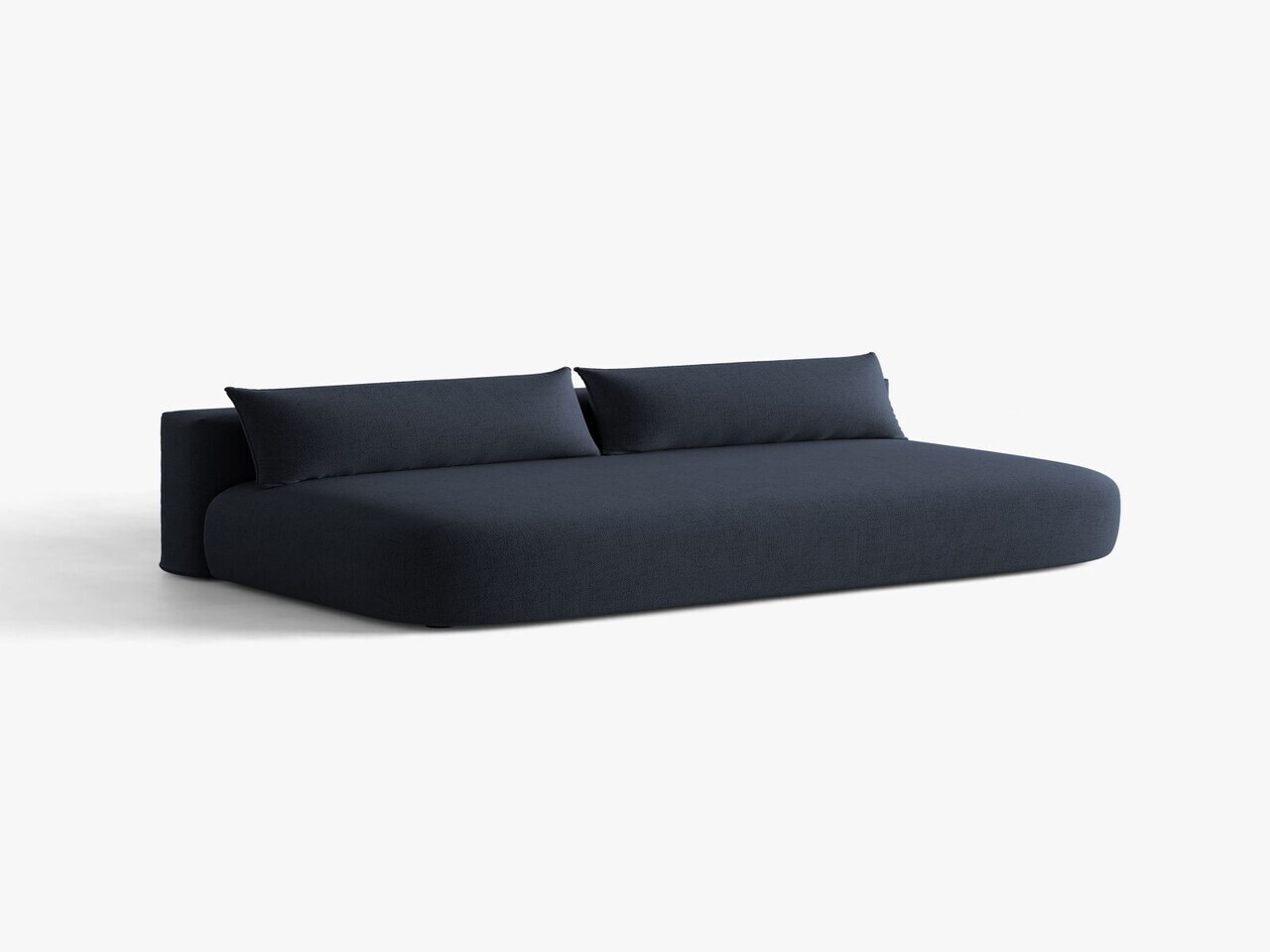 Canapea extensibila 3 locuri, Hena, Micadoni Home, 205x112x85 cm, tesatura structurata, albastru regal — imaginea 2