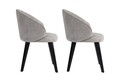 Set scaune 2 piese, Wayland, Bentley, Gri/Negru