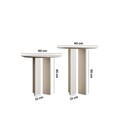 Set masuta de cafea, Rotexa, Leo (55 + 45), MDF , Crem