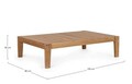 Masuta de cafea pentru gradina/terasa Kobo, Bizzotto, 120 x 80 x 30 cm, lemn de tec certificat Fsc, natural