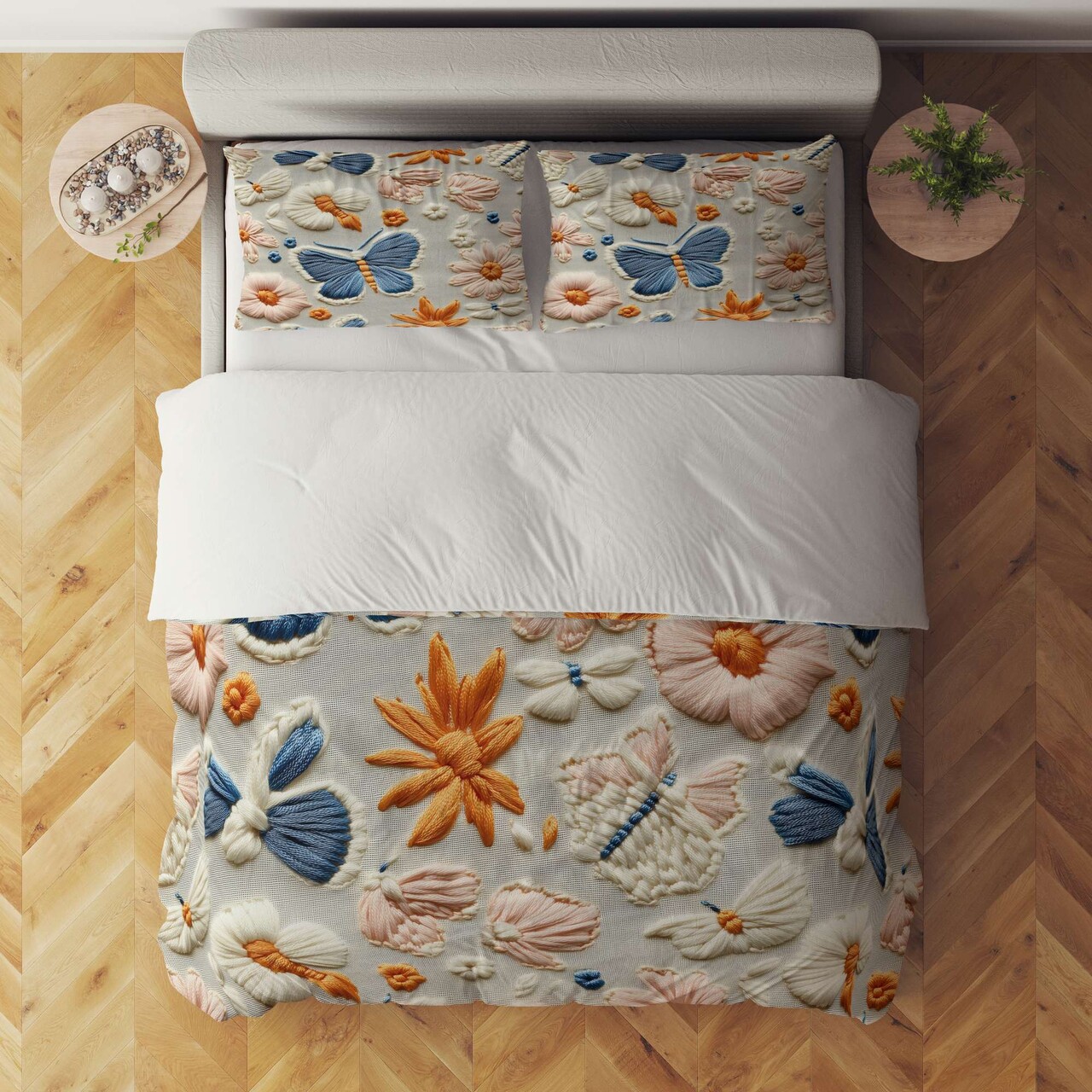Set husă de pilotă dublă (FR), L'essentiel Maison, FLW_DVT25-12, Multicolor - view 2