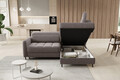 Coltar extensibil dreapta 3 locuri ELTAP, RT-20AS, Barea, 208x160x100 cm, lemn/poliester, maro deschis