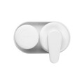 Set dozator sapun / detergent lichid 2 piese, Brabantia, SinkStyle Mineral, 14x9.5x15.7 cm, 220 ml, otel, alb